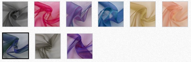 Organza uni, changeant