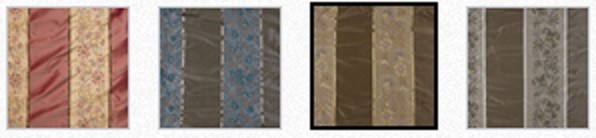 Deco-Silk gestreift mit Stickerei